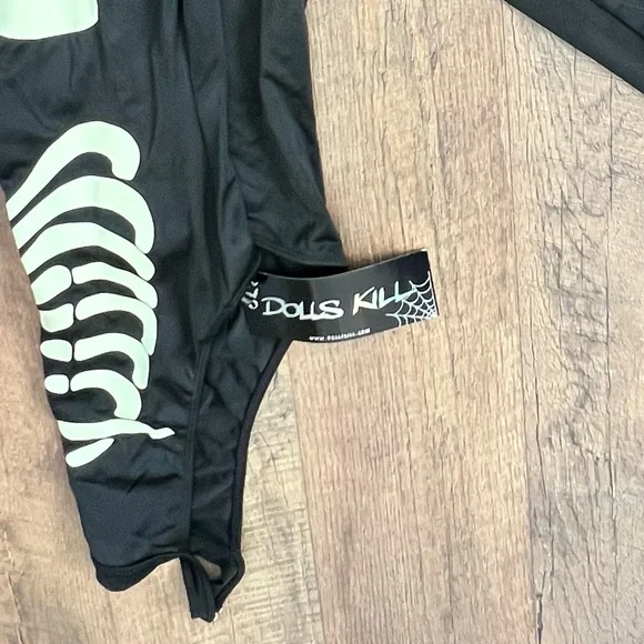 Dolls Kill Black Skeleton Jumpsuit - Picture 2 of 3